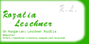 rozalia leschner business card